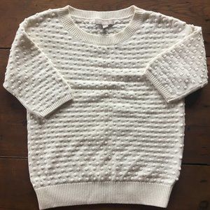 Banana Republic Cream Short Sleeved Sweater